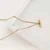 Kedjor 2023 Titanium Steel High-End Sense Nisch Geometric Lines Small Stick Pendant Simple Temperament Fashion Halsband Kvinnliga smycken
