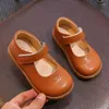 Flat Shoes Spring Autumn Kids Leather Mary Janes Toddler Girls Hart Heart Hollow Out Children Dress Baby Princess