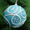 Party Decoration 1pc Glitter Christmas Tree Ball Sequined Shiny Pendant för DIY Xmas Home Festly Hanging Year