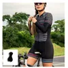 Racing Sets 2023 Custom Professional Breathable Printing Woman Cycling Jersey Suit Triathlon Bike Wear Short Sleeve Jumpsuit