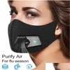 Designer Masks Smart Dustproof Electric Mask Antifog Pm2.5 Industrial Dust Protective Sports Breathing Vae Reusable Face Drop Delive Dh6Qd