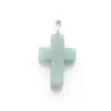 YOWOST Natural Gemstones Cross Pendants For Jewelry Making Necklace Earrings Reiki Charm Accessories BN404