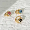 Anéis de casamento inseto criativo yin yang fofocas anel vintage colorido tai chi para mulheres garotas de jóias de moda