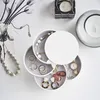 Boîtes de rangement Boîte de bijoux créatifs rotatifs Anneau multicouche simple avec des accessoires de couvercle Colliers