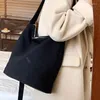 Abendtaschen Frauen Retro Eimer Umhängetasche Einfarbig Lässig Breite Schultergurt Weibliche Reise Damen Große Handtasche