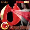 Skönhetsartiklar slicklip SexyToys par suger vibratorklitoris stimulator flexibel USB -laddning Dual Motor Sexig leksaksnippelklitoris