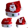 Decora￧￵es de Natal chap￩us alegres adt garoto de luz Light Up Cap Papai Noel