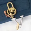 New Key chain Luxury 18K Gold-plated Stainless Steel Letter Couple Car Keys Rings Men and Women Bag Keys Ring Pendant Love Jewelry Accessories Party Gift