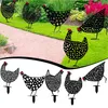 Acrylic Roaster Statue Garden Decoration Hollow Out Animal Chicken Sculpture for Home Backyard Lawn Decoration