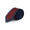 Bow Ties 2023 mode voor mannen luxe bruiloftsfeestje Formele merken hoogwaardige 6 cm gestreepte solide kleur stropdas geschenkdoos