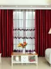 Oturma Odası Yatak Odası için Perde Perdeleri Avrupa tarzı Düz ​​Renk İtalyan Pazen Pencere Gölgesi Özelleştirme