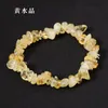 Massor Natural Gem Stone Strand Armband Oregelbundet Crystal Stretch Chip Beads Nuggets Armband Bangles Quartz Armband f￶r kvinnor