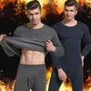 Men's Thermal Underwear Long Johns Set Autumn Winter Warm Thick Clothing For Man Sports Suit M4XL 230109