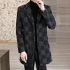 Мужская шерстяная смеси мужчин зимняя куртка мода Slim Fit Cancual Business en Heat Wursebreaker Social Oversoat Clothing S4XL 230107