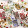 Gift Wrap 40Pcs/Bag Plant Flower Series Sticker Transparent Decals DIY Scrapbooking Planner Diary Journal Decoration Stationery Stickers