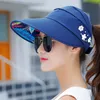 Wide Brim Hats Fashion Women Sun Hat Casual Summer Pearl Design Caps With Big Female Beach Solid Colors Panama Cap