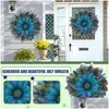 Decorative Flowers Wreaths Peacock Wreath Home Decor Holiday Party Wedding Rattan Circle Garlands Outdoor Indoor Doorway Daily Dro Dhdhc