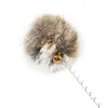 Cat Toys 1pcs Toyer Toy Interactive Plush Spring Wand Catten Ball с присосками Bell Pet Accessories