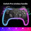 För Switch Pro Controller Wireless Controllers Nintendo Swily Wakeup Funktion Justerbar LED7239209