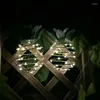 1pc LED solare esterno giardino impermeabile ananas forma luce lampada da parete fata luci notturne filo di ferro arte decorazioni per la casa