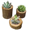 Kaarsenhouders rustieke houten kandelaar teen houder tabel decoratie plant bloem plot ornament ambacht 6x2,5 cm