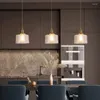 Pendant Lamps Lamp LED Glass Modern Bedside Table Chandelier Indoor Decor Brass For Kitchen Dining Bedroom Hanging Light