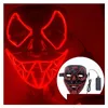 Party Masks Designer Glowing Face Mask Halloween Decorations Glow Cosplay Coser PVC Material LED Lightning Women Men Costumes For Ad Dhyfa