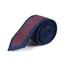 Bow Ties 2023 mode voor mannen luxe bruiloftsfeestje Formele merken hoogwaardige 6 cm gestreepte solide kleur stropdas geschenkdoos