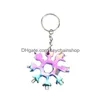 Porte-clés Clé de flocon de neige Porte-clés de voiture 18 en 1 Ouvre-bouteille de bière Clés pendentif en métal Porte-chaîne Clé Hex Outils Souvenirs Pluie Dhjuj