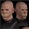 Masques de fête Adt Horror Trick Toy Effrayant Prop Latex Masque Devil Face Er Terror Py Blague Pratique Pour Halloween Prank Jouets Drop Delivery Dh6Np