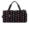 Outdoor Bags Animal Print Sports Pink Leopard Spots Large Gym Bag Training Fitness Handbag For Men Women