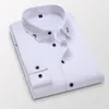 Męskie koszule bez żelaza sukienka Slim Fit Business Formal Business Formal Shirt Męs