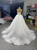 فستان الزفاف حورية البحر رائعة من الدانتيل القابل للفصل قطار العروس فستان SM67180