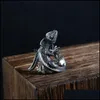 Cluster Rings Trendy Personnalisé Réglable Vintage Lézard Anneau Hommes Mignon Cabrite Gecko Caméléon Anole Femmes Animal Bijoux Cadeau Otjcg