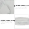 Plates 1 Pc Nordic Marbling Ceramic Plate Home Jewelry Tray Bathroom Item Storage