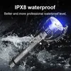 Zaklampen Zaklampen Duikzaklamp XHP70 onderwaterzaklamp Oplaadbare duiklamp Professionele duiklamp Waterdichte onderwaterlantaarn 0109