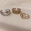 Bagues de mariage k mode or couleur ouverte anneau ajusté pour femmes / anillos mujer / anneaux dames / bague féminin / gros / engagement