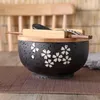 Bowls Quality Japanese Bowl Instant Noodles Tableware Dining Room Salad Ceramic Bring Wooden Spoon Chopstick