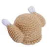 Chapeaux Thanksgiving Turquie Pilon Chapeau Enfants Filles Garçons Hiver Chaud À La Main Tricoté Enfants Bébé Et Casquettes Pography Props