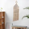 Figuritas decorativas hechas a mano de algodón tejido atrapasueños Boho macramé colgante de pared decoración del hogar adorno artesanal accesorios de regalo