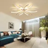 Потолочные светильники современный светодиод для гостиной спальня кухня белый роскошный домашний декор кулон с дистанционным путем