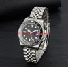13 Style Classic Men's Watch GMT 126720 40mm zwarte wijzerplaat keramische bezel automatische mechanische beweging Montre de Luxe vol roestvrij staal