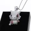 Подвесные ожерелья Hip Hop Blink Iced Out Cartoon Dragon Pendant