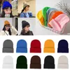 Ball Caps Cuff Beanie Jersey Hat Winter Warm Casual Skull Ski Men And Women Korean Version To Keep Solid