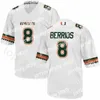 American College Football Wear College NCAA Football Miami Hurricanes 12 Maglia Malik Rosier Stitched 8 Braxton Berrios Brad Kaaya Stacy Coley Joseph Yearby Duke Jo