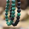 Strand Beaded Strands 2pcs/set Natural Stone Bracelets Round Beads Elastic Pulsera Stretchy Bangle Fashion Jewelry For Man Woman Bracelet