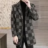 Мужская шерстяная смеси мужчин зимняя куртка мода Slim Fit Cancual Business en Heat Wursebreaker Social Oversoat Clothing S4XL 230107