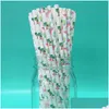 Dricker Straws 100st Christmas Paper Sts Gold Xmas Decoration Party For Drinks Baby Shower Halloween Wedding Birthday FY5587 923 D DHNX1