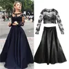 Casual jurken 2pcs vrouw feestavond vrouwen formele bruiloft bruidsmeisje bal prom jurk lange jurk zomerhuls