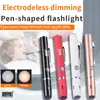 Flashlights Torches Professional 200 Lumen LED Aluminum Portable Pen Torch Flashlight USB Rechargeable Medical Pen Light For Doctor And Nurse 0109